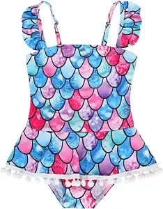 Little Girls Flowers Swim Suits Baby Girl Cute Swim Wear Beachwear