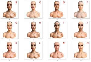 Maquillaje femenino realista cara vida como escultura cabeza maniquí cabeza maquillaje para exhibición de pelucas - Product Image 5