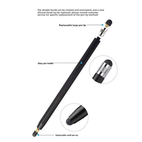 Stylo publicitaire multifonction 2-en-1 de luxe MEEPSS personnalisé, à toucher doux, en aluminium, avec stylet