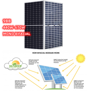 Shingled 455W 72 hücre 380W 500W 600W yarım hücre N tipi 22% A sınıfı Mono çift sera cam Perc çift yüzlü GÜNEŞ PANELI - Product Image 1