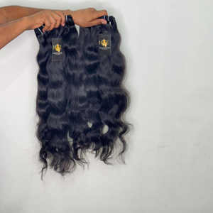 Venta al por mayor de cabello camboyano ofrece cutícula natural suelta de onda profunda alineada HD para encaje frontal indio ondulado Super Wave - Product Image 2