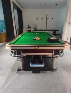 Table de billard professionnelle en <span class=keywords><strong>bois</strong></span> massif d'extérieur 8 pieds 4 en 1 avec coussin en laine 9 boules - Product Image 3