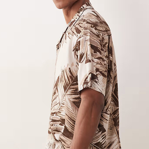 <span class=keywords><strong>Camicia</strong></span> Hawaiana Estiva da <span class=keywords><strong>Spiaggia</strong></span> in Tessuto Traspirante e Setoso, Vestibilità Comoda, Stampa Tropicale, Colletto Cubano, <span class=keywords><strong>Camicia</strong></span> Aloha da <span class=keywords><strong>Uomo</strong></span> - Product Image 2