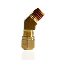 Conector Neumático de Latón de 45 Grados, Conector de Línea de Aire NPT de Empuje Rápido para Sistema de Aire de Camiones y Remolques