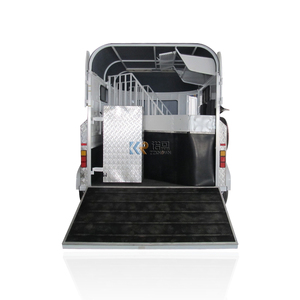 รถพ่วงสำหรับม้าแบบมีห้องพักอาศัยพร้อมตัวแบ่งพื้นที่อยู่อาศัยแบบใหม่ และแท่นลอยสำหรับม้า 2 ตัว แบบ Angle Loading Trailer - Product Image 5