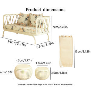 Mini Ironwork and Fabric Sofa Sets for Pretend Play Toys - 12-piece Kid's House <strong>Furniture</strong> by Maileg, the Same Style As the <strong>Etsy</strong> - Product Image 2