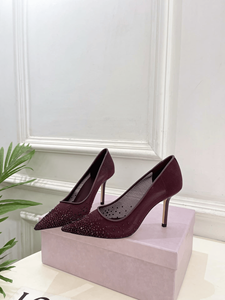 Zapatos Jimmy de Tacón Alto, Transpirables, con Malla, Modernos y Elegantes, Decoración de Diamantes en Degradado, Nuevo y Popular - Product Image 3