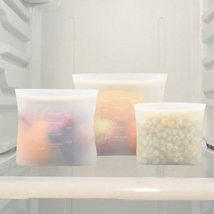 Sacos de Silicone Reutilizáveis com Logotipo Personalizado para Congelador, à Prova de Vazamentos e Livres de BPA, Sacos Macios de Grau Alimentício para Armazenamento de Alimentos para Viagem e Uso Doméstico - Product Image 4