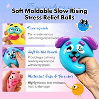 Squishy Fun Smushers Dog Face Swap Squishy Slow Rebound Pinch Music Stress Toy Fidget Sensory Stress Ball