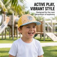 Gorra Deportiva Personalizada de 5 Paneles con Visera Plana, Impermeable, con Orificios Cortados con Láser, para Correr, Golf, con Parche de Goma con Logotipo, para Niños, Ajustable