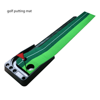 Tapis de putting de golf à retour automatique de balle, surface en velours, équipement d'entraînement de golf, tapis de frappe de golf, vente chaude