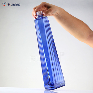 Design unico di vetro a righe di lusso bottiglia di vetro di vetro vino whisky vodka bottiglia 500ml 700ml - Product Image 2