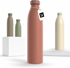 Borraccia in Acciaio Inox da 25 Oz, Ideale per Escursionismo e Ciclismo, Doppia Parete, Bocca Larga con Cannuccia, Nuovo Design, Grande Capacità 2L - Product Image 1