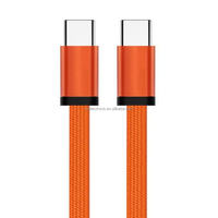 Direkt vom Hersteller: 60W Magnetisches Datenkabel, Geflochtenes Einziehbares Schnellladekabel, Kompatibel, Luxuriöses Orange