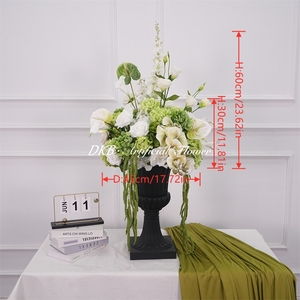 การจัดดอกไม้ประดิษฐ์สีเขียวขาว ตกแต่งด้วยพืชสีเขียวทันสมัย เหมาะสำหรับงานแต่งงานและงานอีเว้นท์ - Product Image 2