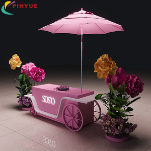 <span class=keywords><strong>Carrito</strong></span> <span class=keywords><strong>de</strong></span> Promoción <span class=keywords><strong>de</strong></span> Belleza Portátil ROSA con Letrero LED, Kiosco Personalizado <span class=keywords><strong>de</strong></span> Cosméticos para Ferias Comerciales, Eventos en Centros Comerciales y Stands - Product Image 4