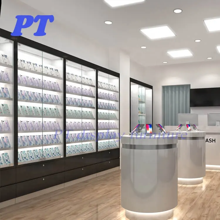 Mobile Phone Shop Design With Accessories Display Wall Cabinet Mobile Phone Shop Showcase Design