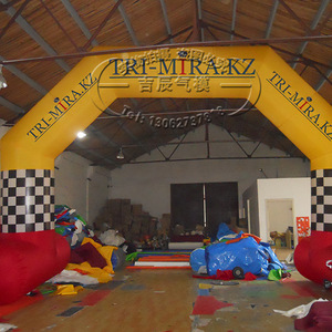 Arco Inflable Tri-Mira.Kz de Más de 12 Pies, Impresión Digital Multicolor, Resistente al Agua, para Cumpleaños y Publicidad - Product Image 1