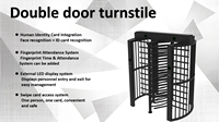 Torniquetes de Acero Inoxidable de Alta Seguridad con Recubrimiento de Color, de Altura Completa, con Código QR 2D, Reconocimiento Facial, Sistema de Control de Acceso Anti-Seguimiento