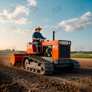 China Factory Direct 4x4 Mini equipo agrícola Tractor sobre orugas con sembradora y arado - Product Image 2