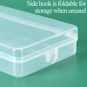 SUNSHING OEM ODM Rectangular Flat <b>Plastic</b> Cosmetic Box Travel Makeup Organizer Nail Tool Storage <b>Container</b> Disposable Mask Case - Product Image 5