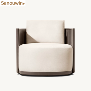 Modernes Aluminium-Sofa garnitur im Luxus stil Robustes Aluminiumrahmen-Streifen design für Wohn hotels Gardens Warehouses Ess bereiche - Product Image 3