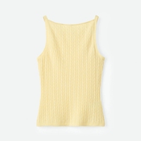 Débardeur en maille de coton mélangé personnalisé pour femme, style pull, sans manches, doux et de haute qualité, idéal pour l'été, OEM/ODM