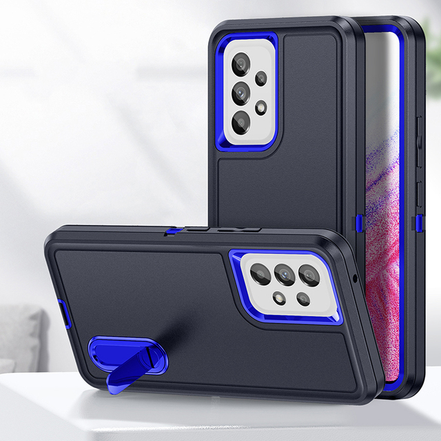 3 in 1 heavy duty kickstand defender phone case for Samsung galaxy A05 A05S A15 A25 A35 A75 A55 A34 A04E A14 A24 A54 A74 A33 A73