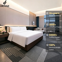 Anpassbares Modernes 5-Sterne-Hotel Schlafzimmer-Möbelset Mit King-Queen-Bett Kleiderschrank Schreibtisch Stuhl für Luxushotel-Renovierung