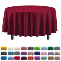 Hôtel 108 120 132 pouces nappe ronde couleurs unies polyester couverture de table ronde pour événements fête banquet mariage