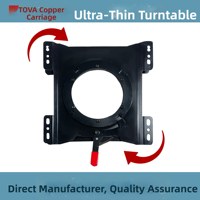 Universel 360 °   Plaque pivotante en acier à profil bas, adaptateur de base rotative pour siège, pour modification de fourgonnette, camping-car, SUV, voiture