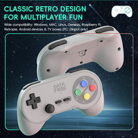 Data Frog PC07 - Mando de Juego Inalámbrico Retro con Receptor Dual, Controlador Clásico para PC DInput, Android, Emuladores de Arcade