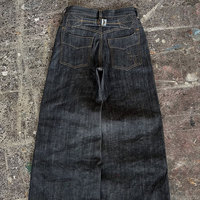 Jeans décontractés pour homme sur mesure, coupe ample, boutons au dos, denim japonais selvedge rétro tendance