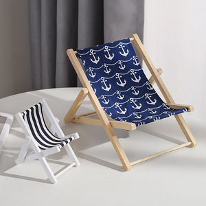 Silla de Playa de Madera Estilo Mediterráneo, Decoración para Habitación Infantil, Rectangular, Móvil, Material de Madera - Product Image 1