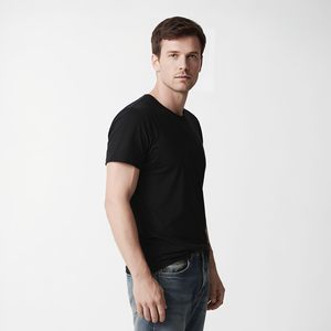 เสื้อยืด unisex สำหรับผู้ใหญ่ เสื้อยืดแบบกำหนดเองสำหรับผู้ชาย เสื้อยืดสีดำล้วน เสื้อยืดซับใน เสื้อยืดผู้ชาย เสื้อยืดโพลีเอสเตอร์ เสื้อยืดเนื้อนุ่มยืดได้ จำนวนมาก - Product Image 6