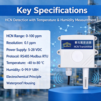 Detektor Gas RS485 Modbus HCN Respon Cepat Transmisi Gas Beracun Elektrokimia untuk Air Limbah