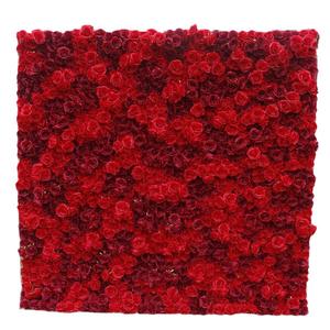 Wholesale High Quality 8*8ft <b>Artificial</b> Red Rose Roll up Flower Wall Backdrop for Wedding Decorations - Product Image 6