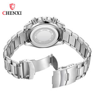 Orologio da <span class=keywords><strong>Uomo</strong></span> Multifunzione <span class=keywords><strong>Cronografo</strong></span> 44mm, Cinturino in <span class=keywords><strong>Acciaio</strong></span> Inox, Movimento al Quarzo, Resistente all'Acqua 30M, Classico - Product Image 3