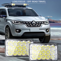 Phare LED de voiture 5 pouces 45W H4, faisceau Hi/Lo super lumineux, DRL carré, éclairage de conduite 4x4 pour pick-up, tout-terrain, Jeep, Hummer, bateau