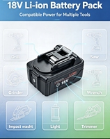 Batterie prismatique solide de remplacement 4Ah 18V BL1860B pour outils électriques sans fil 18V, 500 cycles