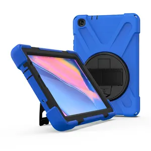 High impact buffer hand holder cover for Samsung Tab A 8.0 P200 shock rugged stand case