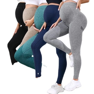 Vente en gros de leggings de maternité pour femmes sur le ventre pantalon de yoga de <span class=keywords><strong>grossesse</strong></span> pleine longueur vêtements de sport collants d'entraînement leggings d'entraînement - Product Image 1