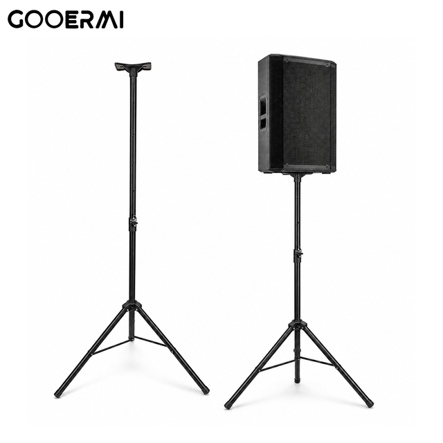 SP-502 Heavy Duty Metal Floor Speaker Stand Adjustable Tripod Mount Universal Fit Single Professional Audio Speaker Bracket