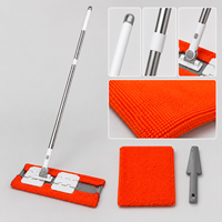 Ensemble serpillière et seau en microfibre pour nettoyage des sols, serpillière plate en microfibre, serpillière rotative à vapeur pour le nettoyage des sols MEY001