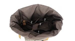 Sac à dos rétro en toile cirée, sac à dos imperméable pour ordinateur portable pour hommes - Product Image 5