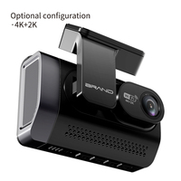 Kamera dasbor 4K 2CH depan dan belakang 2.5K 170 kamera dasbor Ultra lebar ADAS langit-langit malam 24/7 Mode parkir WDR 5G/2.4G WiFi GPS bawaan