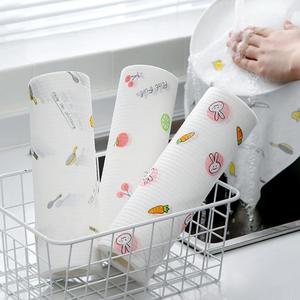 Disposable Printed Dish <b>Cloth</b> Rectangle Non Woven Fabric <b>Kitchen</b> Cleaning <b>Cloth</b> Random Color - Product Image 2