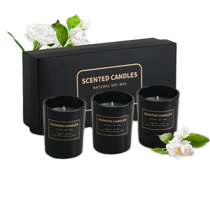 เทียนหอมทำมือจากขี้ผึ้งถั่วเหลืองในโถเซรามิก กลิ่นหอมอโรมาเธอราพี ทันสมัย ติดทนนาน เหมาะสำหรับตกแต่งบ้านในงานแต่งงานและเทศกาลคริสต์มาส - Product Image 1