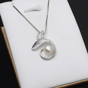 Colgante de Plata S925 con Diseño de Cola de Sirena y Pez Pequeño, Colgante Vacío 9-10, Accesorios 655 para Joyería Femenina, Componentes para Bisutería - Product Image 5