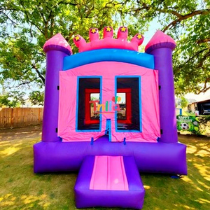 Château <span class=keywords><strong>Gonflable</strong></span> Extérieur/Intérieur en PVC avec Toboggan et Trampoline – Grande Vente - Product Image 2
